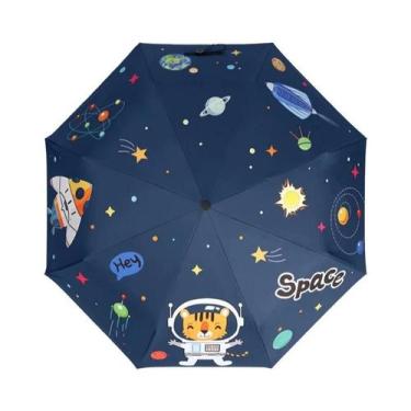 Imagem de Guarda-chuva Dobrável Unicórnio Dinossauro Tigre Com Design Moderno E 