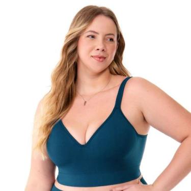 Imagem de Sutiã Comfort Plus Duplo Alças Largas Reguláveis com Bojo Sem Costura 