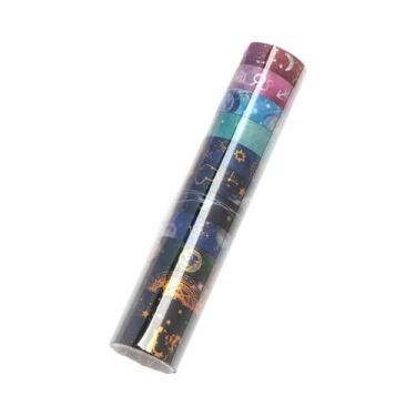 Imagem de Fita Washi Com Padrão De Constelações E Céu Estrelado, 6 Rolos, Decora