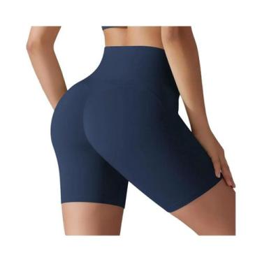 Imagem de Shorts De Yoga De Cintura Alta Com Controle De Barriga E Efeito Levant