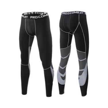 Imagem de Calças De Compressão Masculinas Para Esportes, Academia, Fitness, Corr