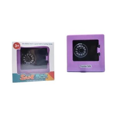 Imagem de Caixa De Dinheiro Mini ATM Retrô Com Senha Para Moedas E Notas, Cofre 