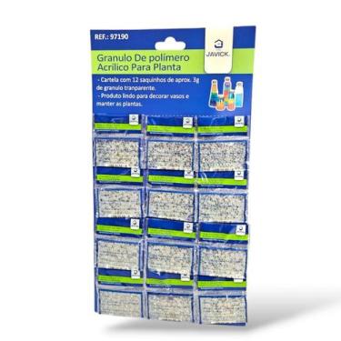 Imagem de Bolinhas 12 Saquinhos Gel Cristal Incolor Planta Cresce Água - Javick