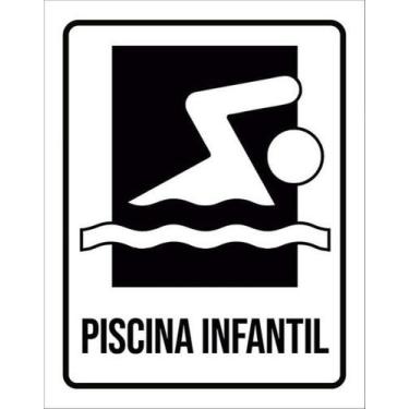 Imagem de Kit 10 Placas Setor Piscina Infantil 27X35 - Sinalizo