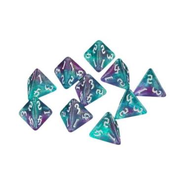 Imagem de Dado Poliedro D4 Colorido Com Glitter De Alta Qualidade Para Jogos De 