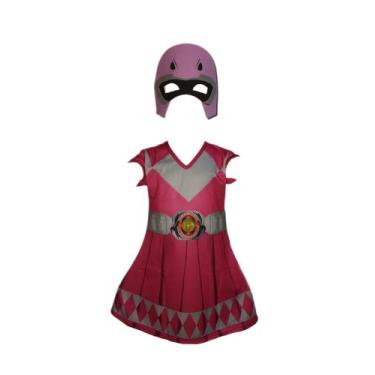 Imagem de Fantasia Roupa Infantil Power Rangers Rosa Com Máscara - Bililika, M