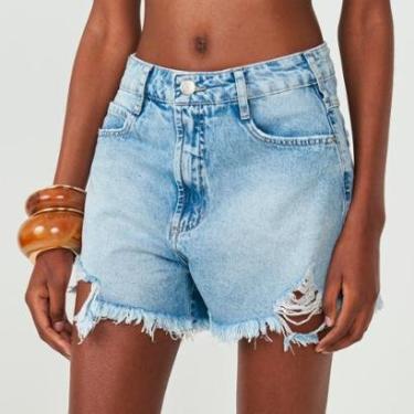 Imagem de Short Jeans Colcci Jade Stripped Feminino-Feminino