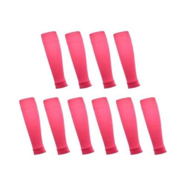 Imagem de 5 pares novas meias de futebol caneleiras capa de perna homens mulhere