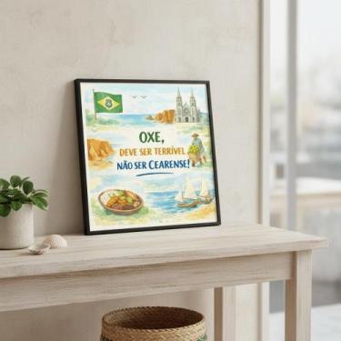 Imagem de Quadro Cearense Amor Por Ceará 33X33Cm Mold Branca - Quadros On-Line