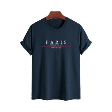 Imagem de Moletom Masculino Com Estampa Paris, Corte Solto, Casual, Gola Redonda