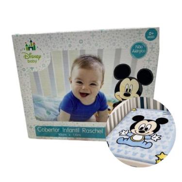 Imagem de Cobertor Bebê Infantil Enxoval Jolitex Antialérgico Minnie e Mickey 90
