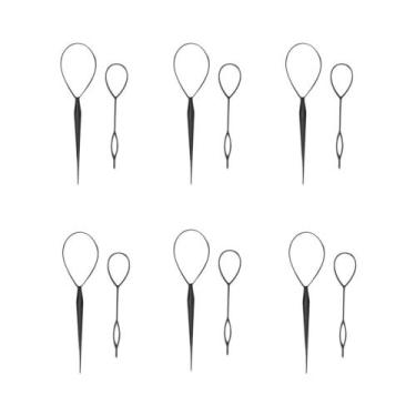 Imagem de Clipe De Cabelo Para Criar Rabo De Cavalo Preto, Conjunto Com 2 Peças,