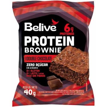 Imagem de Brownie Double Chocolate Zero Açucar Belive 40g