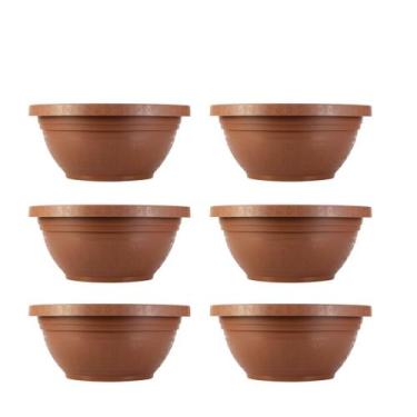 Imagem de kit 6 Vasos para plantas 2,5 Litros Arandela Parede Meia Lua Flores Ja