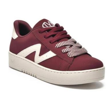 Imagem de Tênis Via Marte Feminino Flatform Casual 069-007 Nobuck Bordo Cor:;Tamanho:38-Feminino