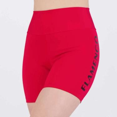 Imagem de Shorts Flamengo Word Feminino - Vermelho - Braziline, Vermelho, P, Fem
