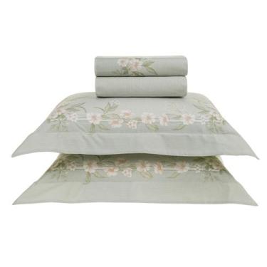 Imagem de Jogo de Cama Queen Karsten Percal 200 Fios Algodão 04 Peças, Iasmin