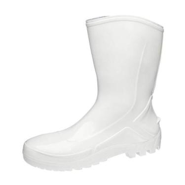 Imagem de Bota PVC Vulcaflex Branca Cano Médio 27cm com Meia 41