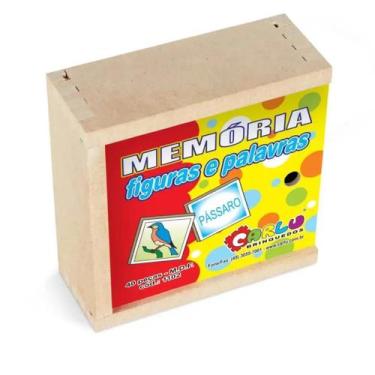 Imagem de Jogo da memória figuras e palavras - alfabetização 40 peças - BRINQUE 