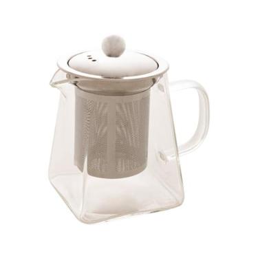 Imagem de Chaleira Bule Vidro Borossilicato Infusor 550ml Resistente - Lyor, 550