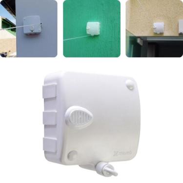 Imagem de Varal Retrátil Automático Parede Casa Varanda Apartamento Lavanderia Q