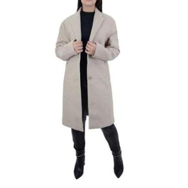 Imagem de Casaco Feminino Facinelli By Mooncity Longo Bege Kaki 610234-Feminino