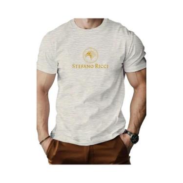 Imagem de Camiseta Masculina De Algodão Com Estampa De Cabeça De Águia, Gola Red