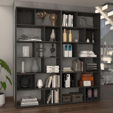 Imagem de Estante para Livros Podcast 10 Prateleiras Preto - Panorama Móveis