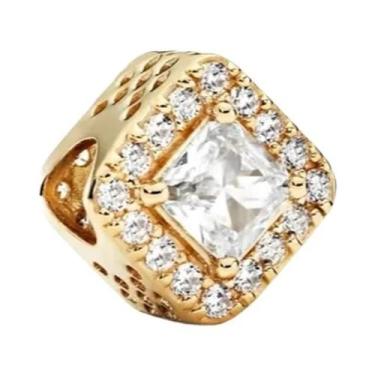 Imagem de Pulseira Feminina De Prata 925 Banhada a Ouro Com Berloques De Coelho,