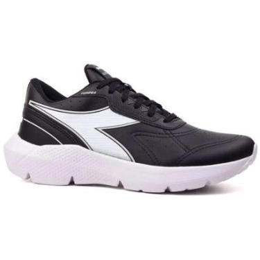 Imagem de Tênis Corrida Infantil Diadora Pompeu JR Preto e Branco-Unissex