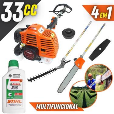 Imagem de Roçadeira Multifuncional Com ÓLEO STIHL VRM330 Vulcan 33cc 1,3Hp + Podador de Cerca Viva + Podador de Galhos