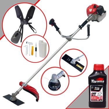 Imagem de Roçadeira Anmax CG520-P TB À Gasolina Motor 2T 52cc 2,2HP de Potência Alta Rotação e Performance Com Carretel de Nylon + Faca 2 Pontas + ÓLEO TOYAMA