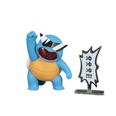 Imagem de Figura Squirtle Cute Q-Style com óculos de sol de PVC de 8 cm