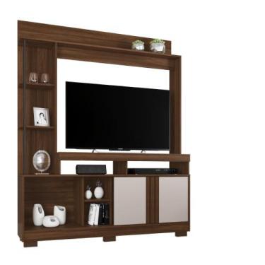 Imagem de Estante Marbella 187cm Painel para TV até 49" com Porta Ripada e Nicho