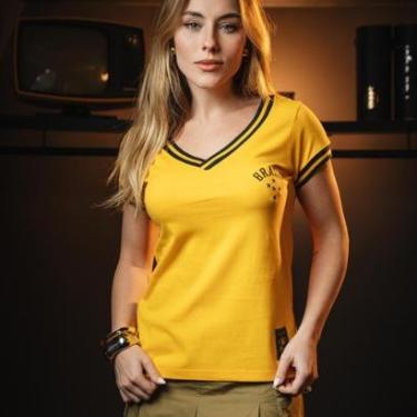 Imagem de Camisa Brasil Retrô Vintage Babylook Feminina-Masculino