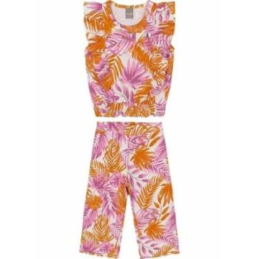 Imagem de Conjunto infantil menina folhas Mundi-Feminino