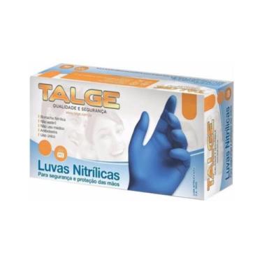 Imagem de Luva Nitrilica Descartavel Talge Sem Pó Caixa 100 Unidades, P, Azul