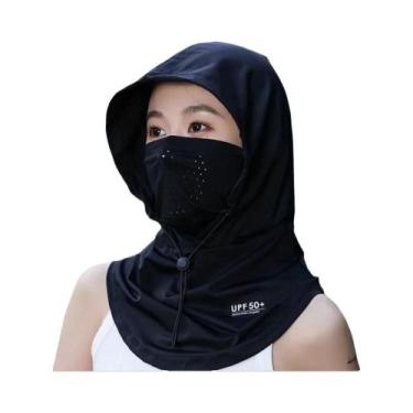 Imagem de Chapéu Unissex Respirável De Seda Gelada Com Proteção UV E Máscara Int