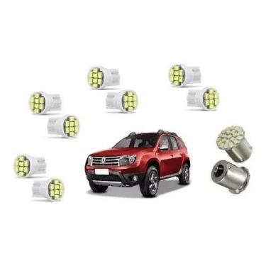 Imagem de Kit Lampada Leds Renault Duster Teto Placa Ré Farolete Pingo - AUTOVEX