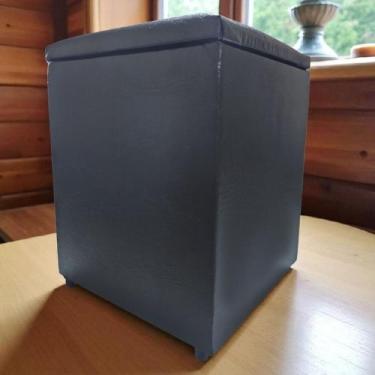 Imagem de Puff Baú Banqueta Quadrado Cubo Decorativo material sintético e Suede 