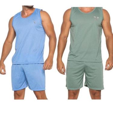 Imagem de Kit 2 Pijamas Masculino Regata Short de Verão - PIJAMAS VIÇOSA, Sortid