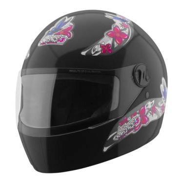 Imagem de Capacete de moto liberty 4 girls protork 58 fechado preto, PRETO