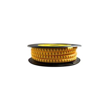 Imagem de Anilha Número 5 Marcação Identificação EC-0 - 0,75mm a 1,5mm 1000 Un -
