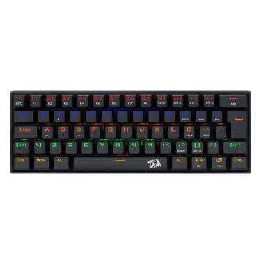 Imagem de Teclado Mecânico Gamer Redragon Lakshmi - ABNT2 - Iluminação Rainbow - Switch Azul - K6...