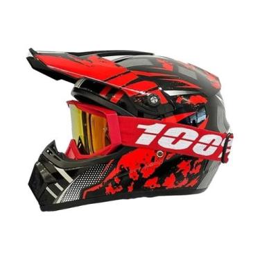 Imagem de Capacete De Motocross Adulto Profissional Para ATV, Downhill, Mountain