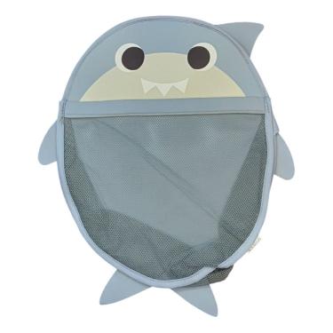 Imagem de Organizador de Parede Brinquedos Splash Tubarão Banho Infantil com Ventosa Buba