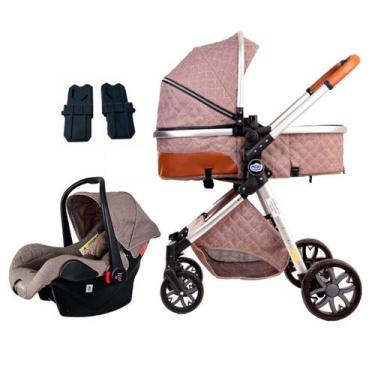 Imagem de Carrinho De Bebe 3 Em 1 Ares Duo Com Bebe Conforto - PASSEAR, MARROM G
