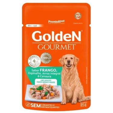 Imagem de Ração Úmida Golden Gourmet Cães 85g- Sabor Frango Adultos -Médio E Gra