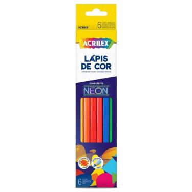 Imagem de Lápis de cor com efeito Neon Acrilex 6 cores