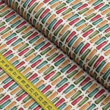 Imagem de Tecido Estampado Para Patchwork - Minhas Artes : Mini Lápis de Cor (0,